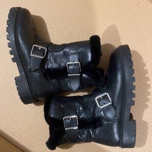 Zara leather boots